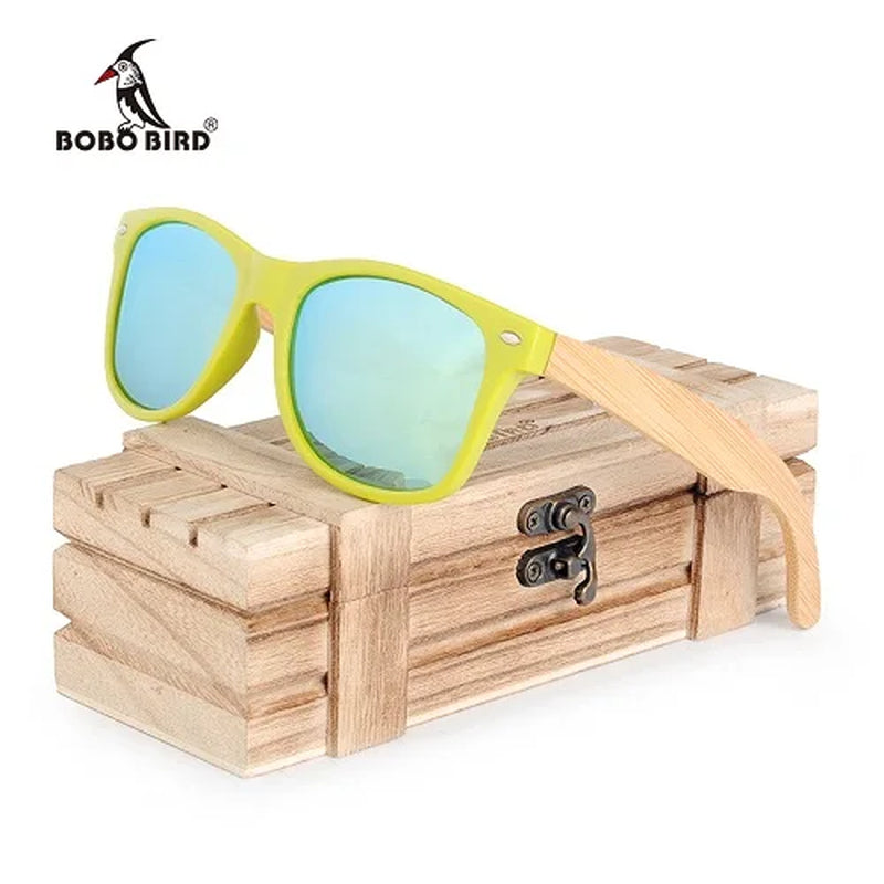 Sunglasses Women Customize Polarized Glass Wood UV400 Eyewear Gafas De Sol Mujer Engrave Name on Legs in Wood Gift Box