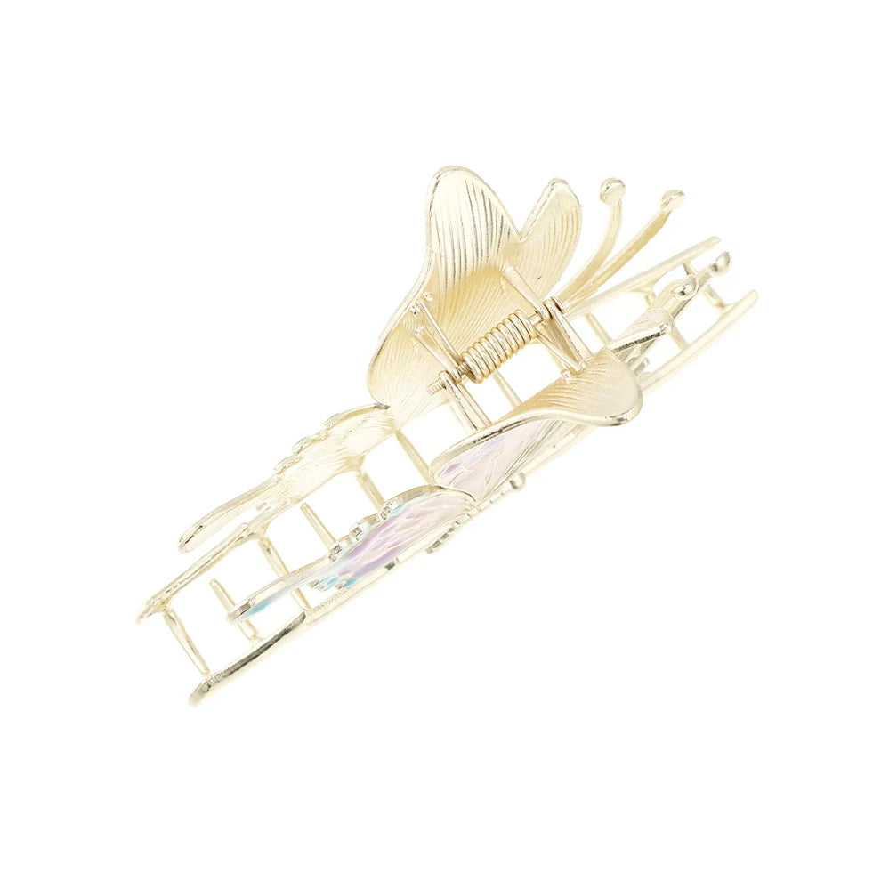 Fashion Butterfly Hair Clip Geometric Hair Claw Grab Metal Hair Accessories for Women Trendy Headwear