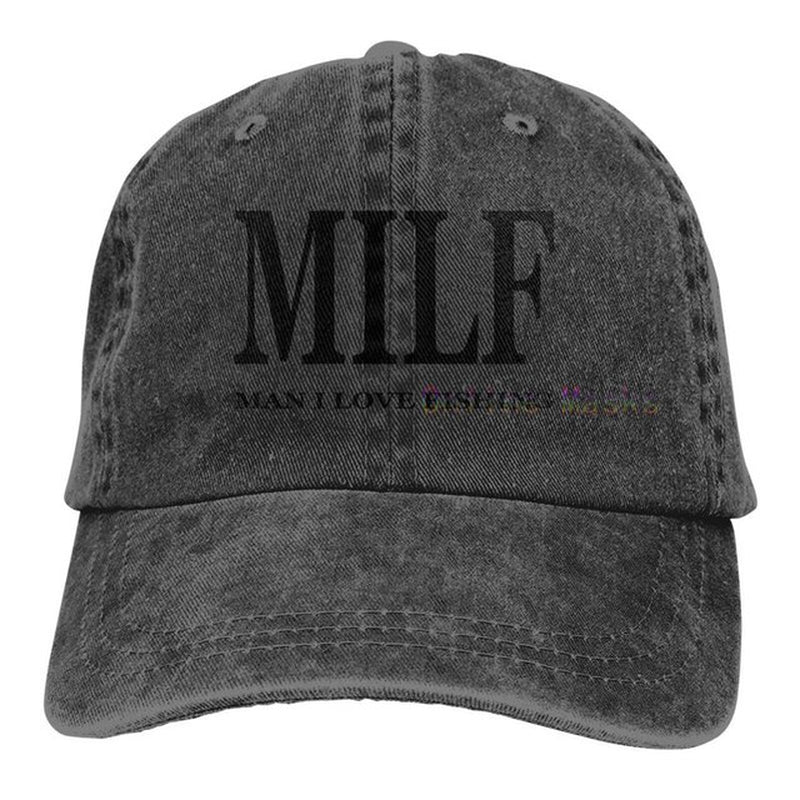 Funny Trucker Hat Milf Man I Love Fishing Fishing Baseball Cap Retro Vintage Joke Fish