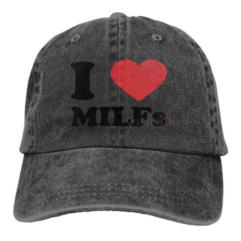 Funny Trucker Hat Milf Man I Love Fishing Fishing Baseball Cap Retro Vintage Joke Fish