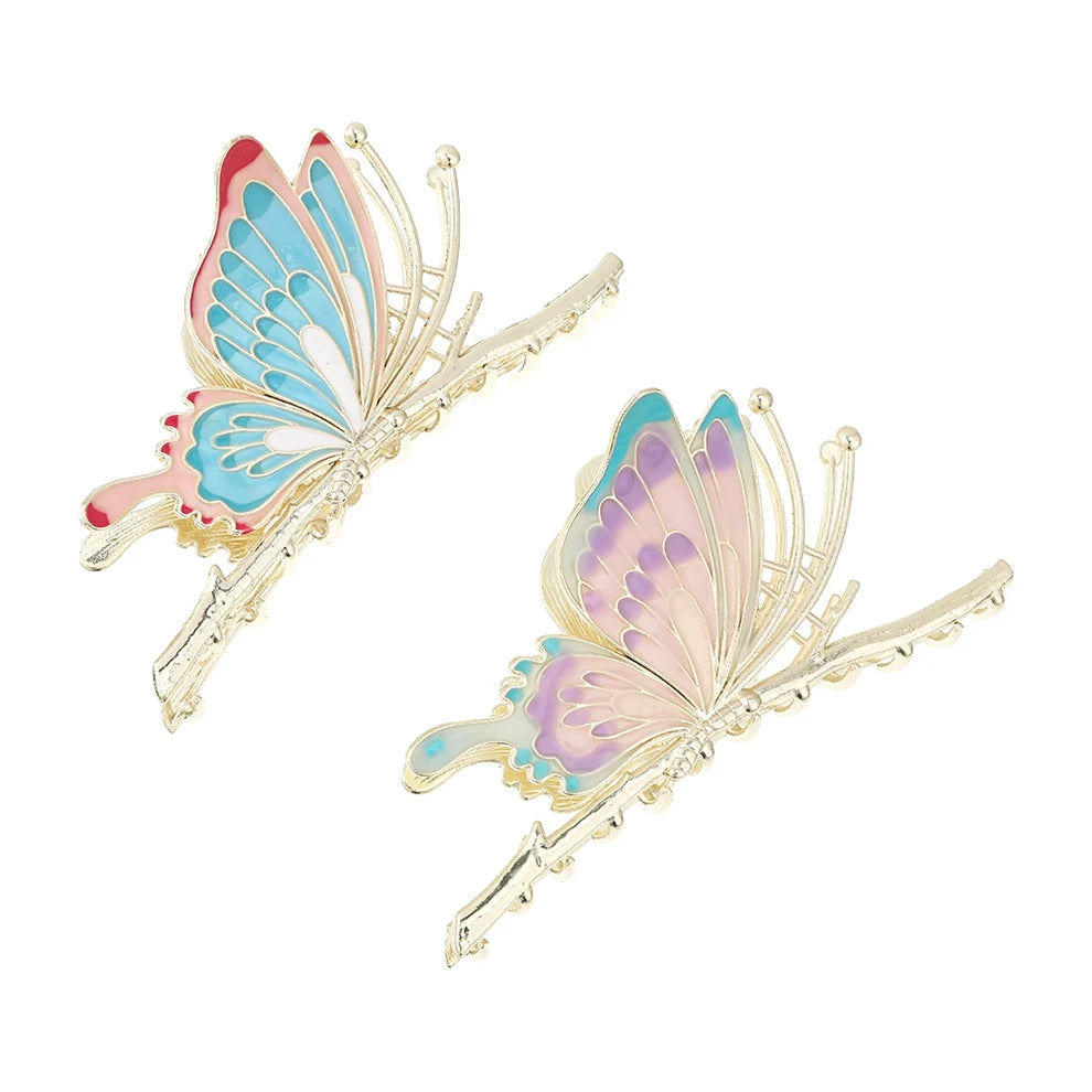 Fashion Butterfly Hair Clip Geometric Hair Claw Grab Metal Hair Accessories for Women Trendy Headwear