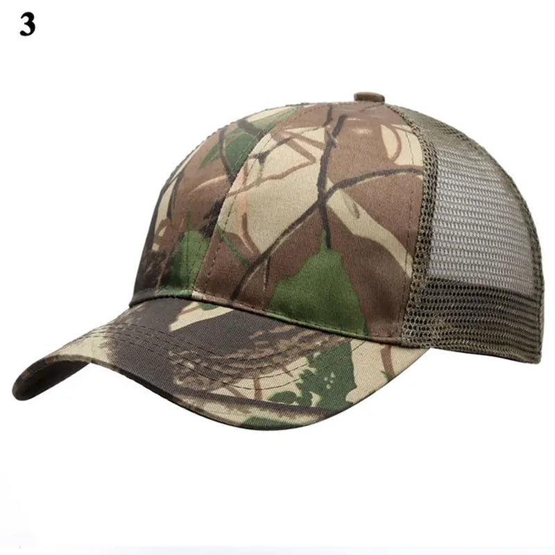 Summer Outdoor Sunscreen Quick-Drying Hat Jungle Leaf Camouflage Men Women Camouflage Trucker Baseball Cap Unisex Hat