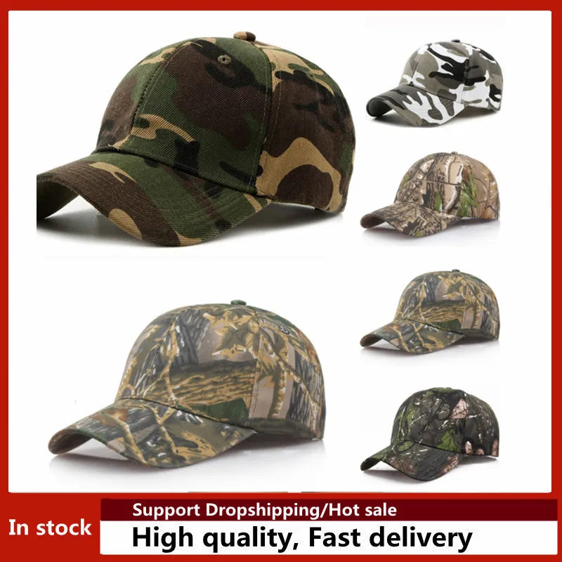 Summer Outdoor Sunscreen Quick-Drying Hat Jungle Leaf Camouflage Men Women Camouflage Trucker Baseball Cap Unisex Hat