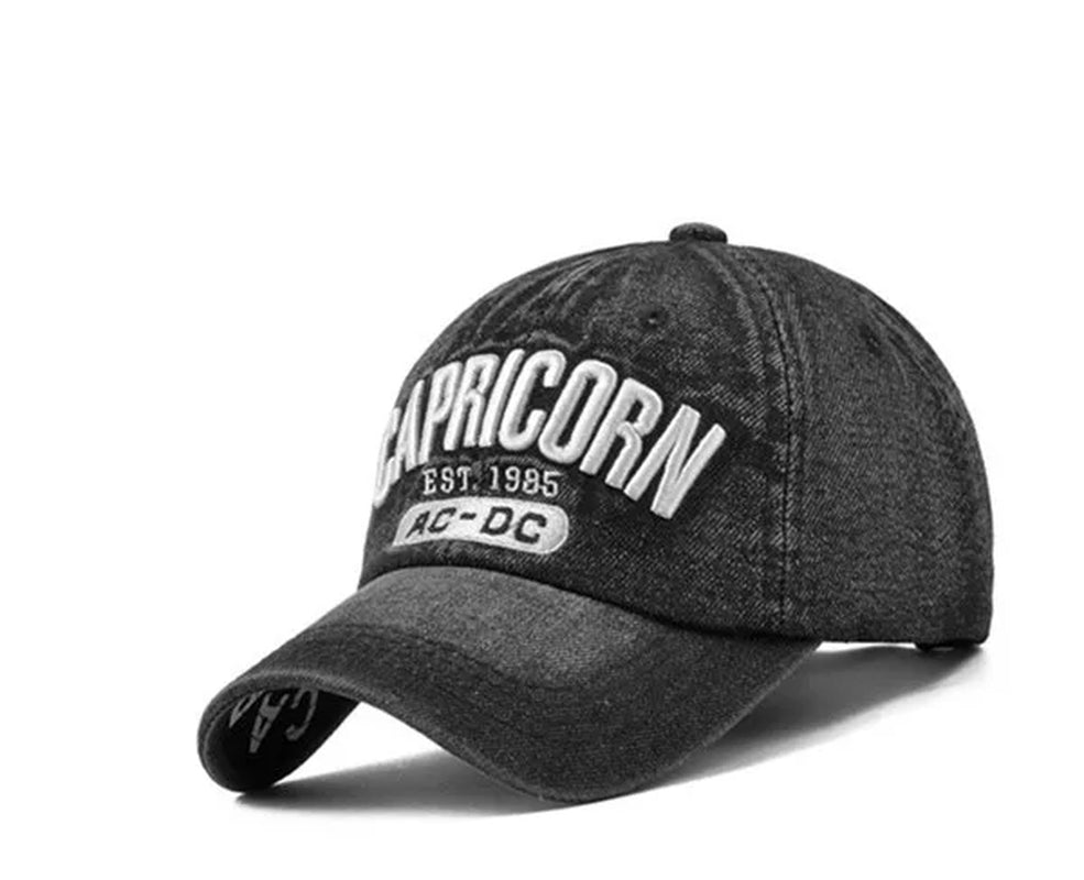 New CAPRICORN 3D Letter Embroidery Baseball Cap Outdoor Sports Golf Caps Trucker Hat Men'S and Women'S Universal Hats