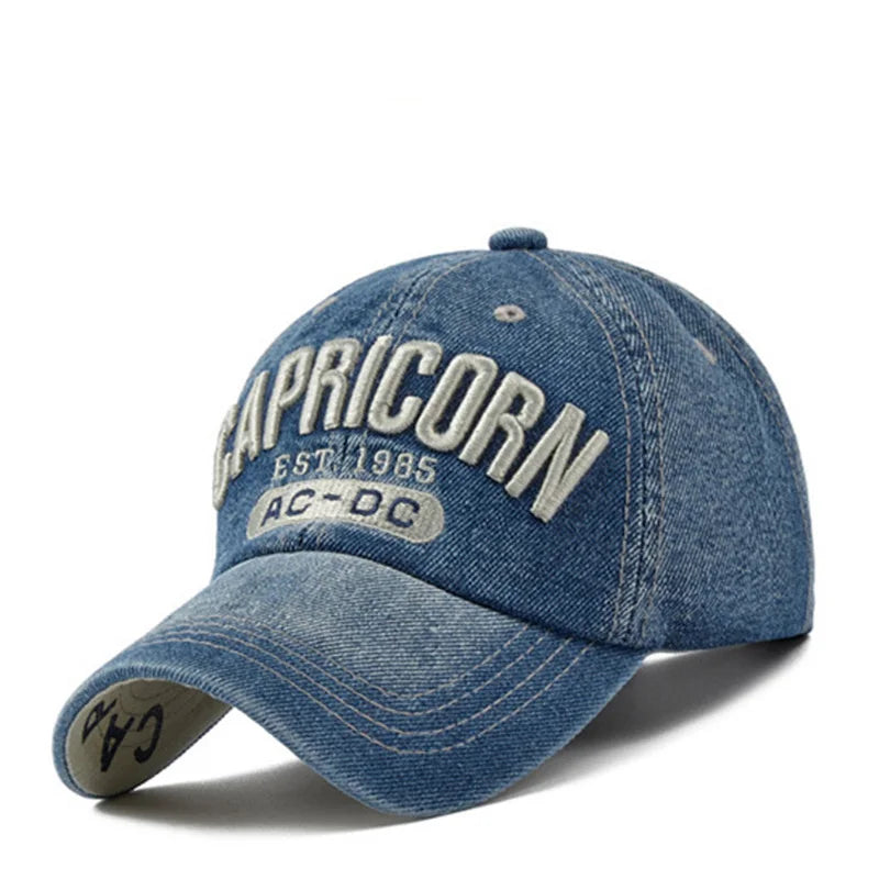 New CAPRICORN 3D Letter Embroidery Baseball Cap Outdoor Sports Golf Caps Trucker Hat Men'S and Women'S Universal Hats