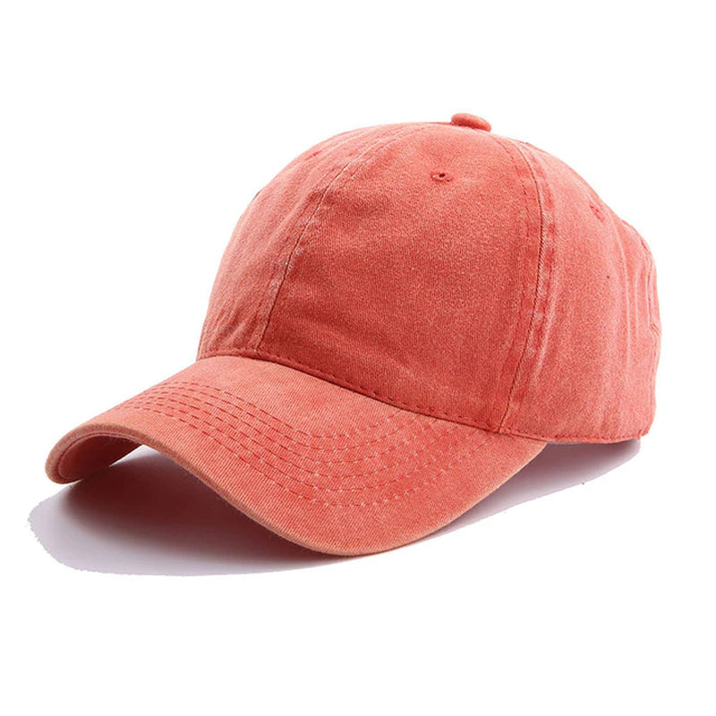 Solid Spring Summer Cap Women Ponytail Baseball Cap Fashion Hats Men Baseball Cap Cotton Outdoor Simple Vintag Visor Casual Cap