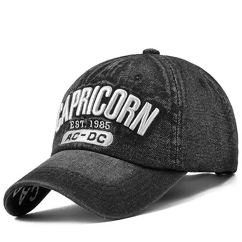 New CAPRICORN 3D Letter Embroidery Baseball Cap Outdoor Sports Golf Caps Trucker Hat Men'S and Women'S Universal Hats