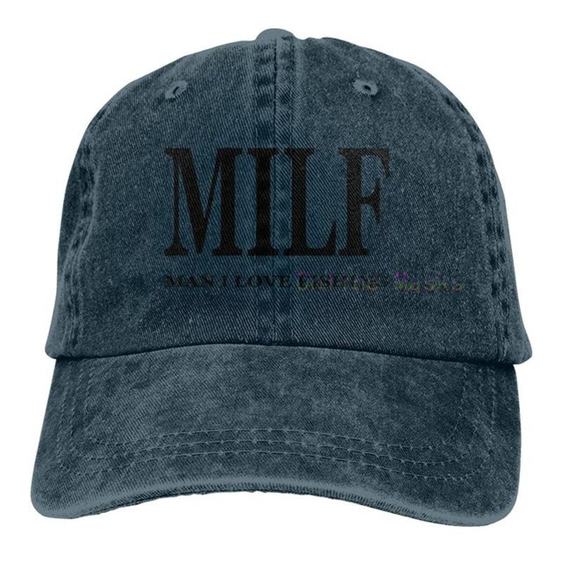 Funny Trucker Hat Milf Man I Love Fishing Fishing Baseball Cap Retro Vintage Joke Fish