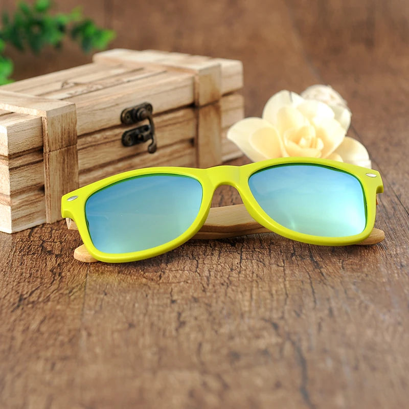 Sunglasses Women Customize Polarized Glass Wood UV400 Eyewear Gafas De Sol Mujer Engrave Name on Legs in Wood Gift Box