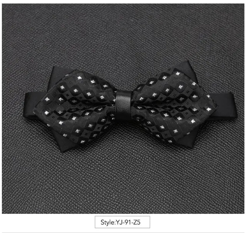 Men Bowtie Newest Butterfly Knot Mens Accessories Luxurious Bow Tie Black Cravat Formal Commercial Suit Wedding Ceremony Ties