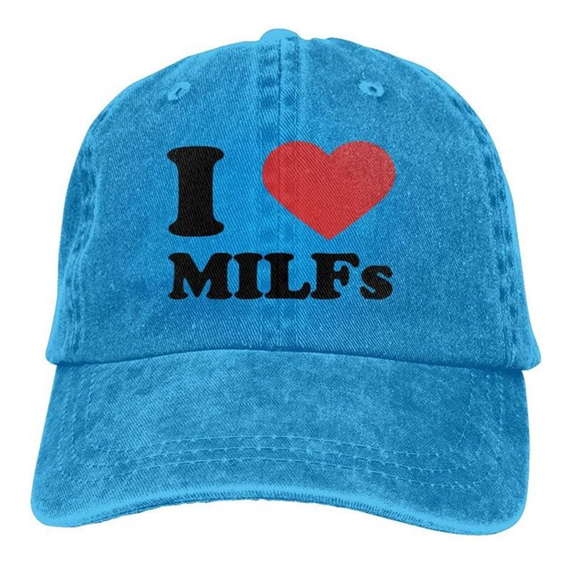 Funny Trucker Hat Milf Man I Love Fishing Fishing Baseball Cap Retro Vintage Joke Fish