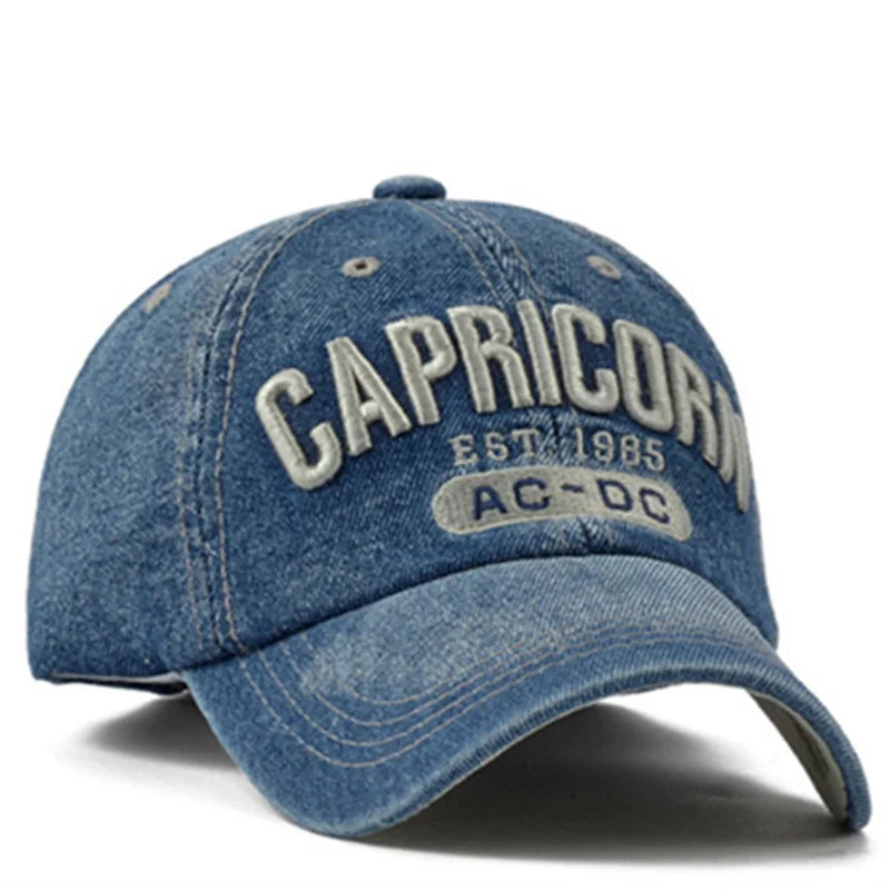 New CAPRICORN 3D Letter Embroidery Baseball Cap Outdoor Sports Golf Caps Trucker Hat Men'S and Women'S Universal Hats